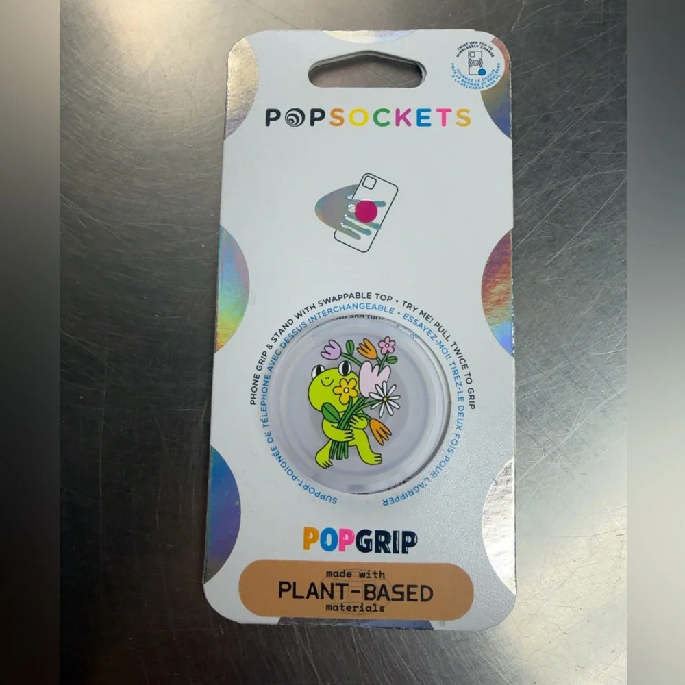 PopSockets PlantCore Plant-Based Translucent Phone Grip & Stand - Flower Frank